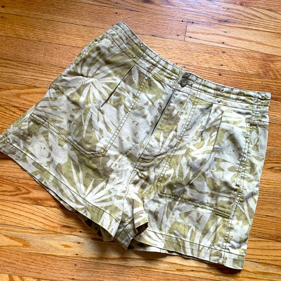 Free People Printed Rough Roads Utility Shorts - Picture 1 of 6